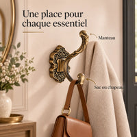 Crochet mural baroque antique - utilisation pour manteau et accessoires