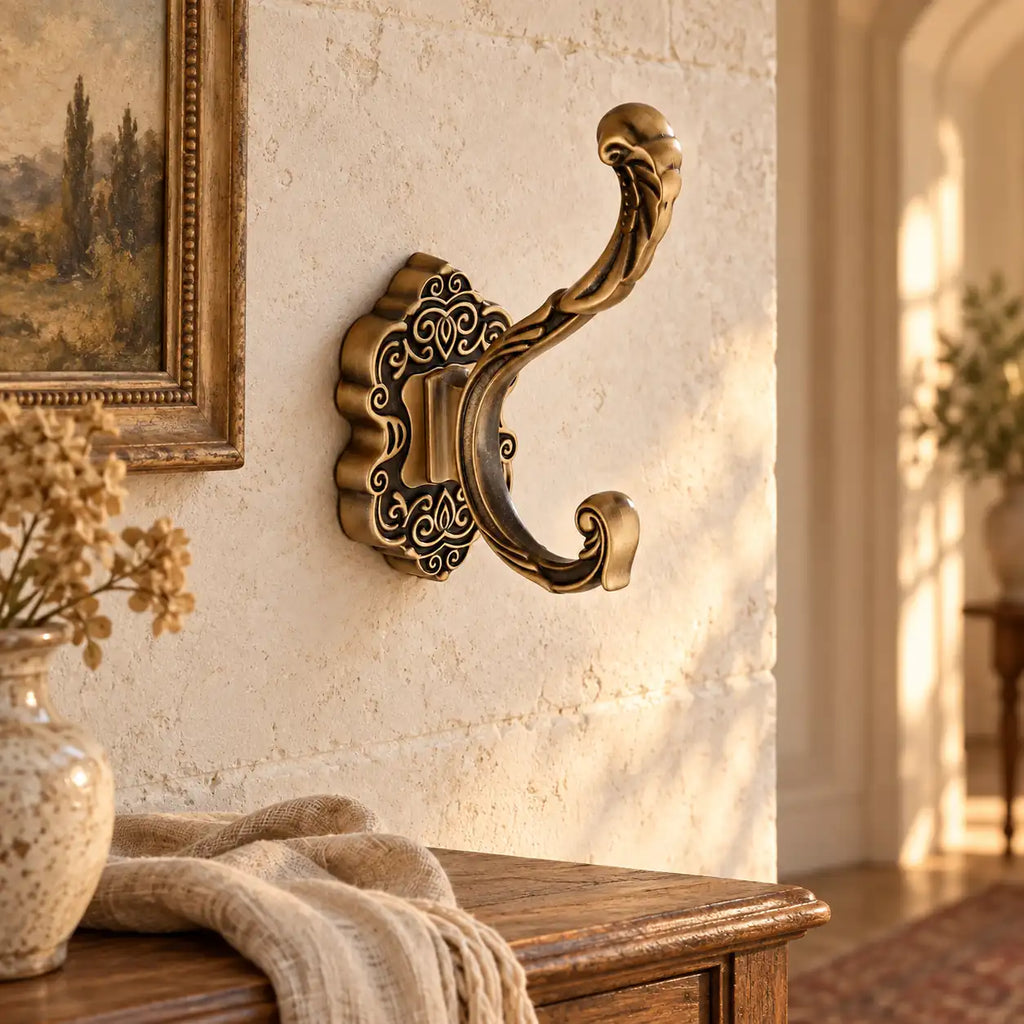 Crochet mural baroque antique - ambiance dans un couloir vintage